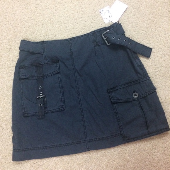Free People Dresses & Skirts - Free People Cargo-Style Skirt Buckles Pockets
